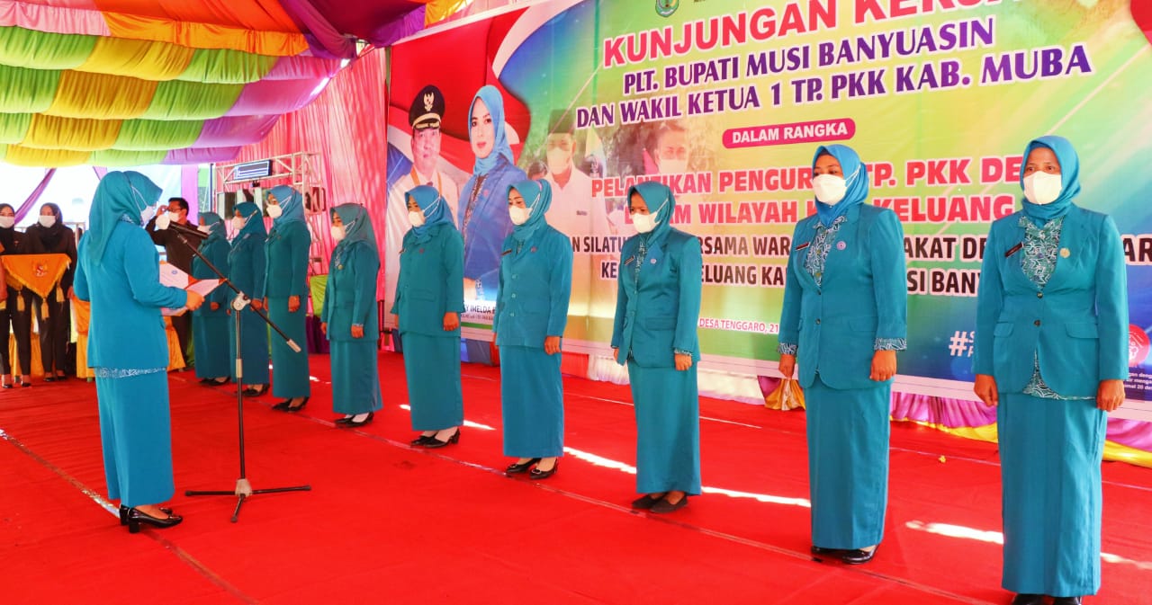 Sekaligus Hadiri Pelantikan TP PKK Desa di Kecamatan Keluang