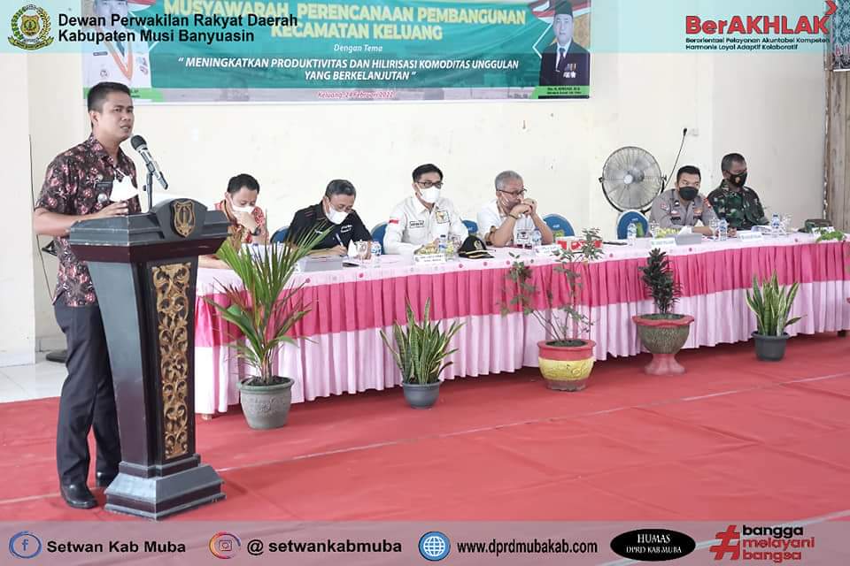 Musrembang Kecamatan Keluang meningkatkan Produktivitas dan Hilirisasi Komoditas Unggulan yang berkelanjutan