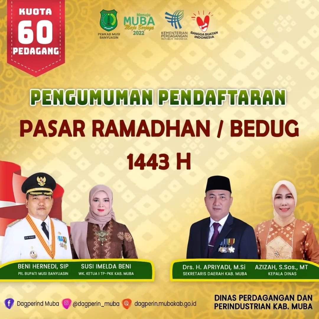 Pemkab Muba Siapkan Pasar Bedug untuk Pedagang