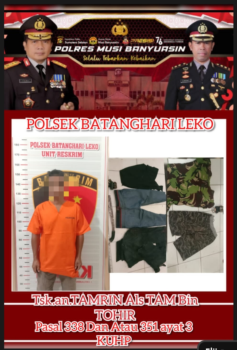 Polres Muba Berhasil Ungkap pelaku pembunuhan diDusun VII  Desa Lubuk Bintialo