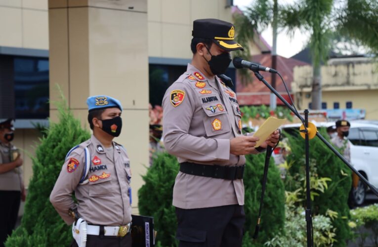 Kapolres  Musi Banyuasin Akbp Alamsyah Pelupessy,SH.,Sik,MSi :Mutasi merupakan Kebijakan Pimpinan dalam pembinaan Karier Personil