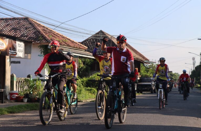 Memperingati Memperingati HUT ke-76 Bhayangkara Polres Musi Banyuasin Adakan Sepeda Gembira