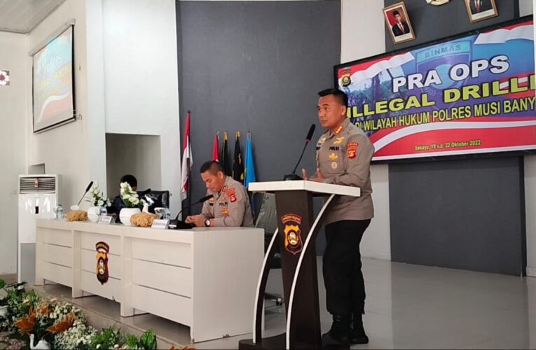 Ditbinmas Polda Sumsel menggelar Pra Ops illegal Drilling  Di wilayah hukum Polres Muba