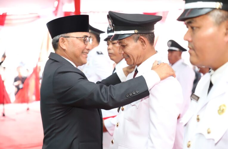 Tari Mantang Parah dan Meggy Diaz Buat Meriah Pelantikan Kades di BayLen Muba