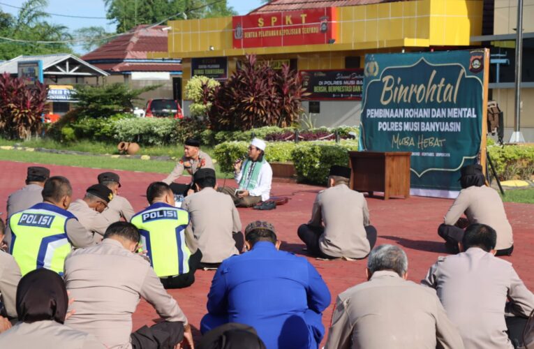 Ciptakan sosok polri yang humanis, polres Muba gelar binrohtal sesuai instruksi Polda Sumsel