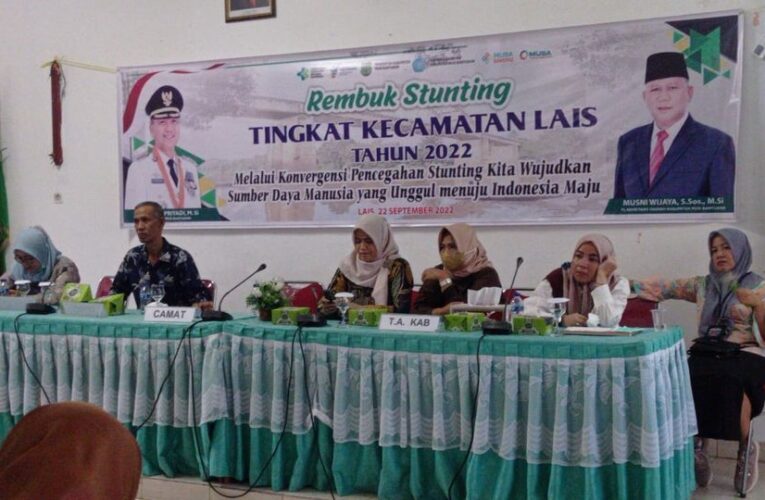 Pemcam Lais Gelar Rembuk Stunting, Target Zero Penambahan Kasus