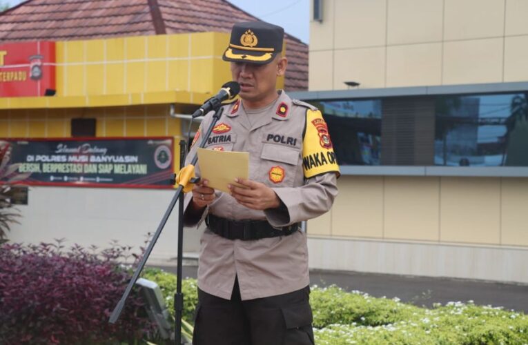 Wujudkan Kondusifitas Pilkades, Pemkab Muba Lakukan Apel Gelar Pasukan