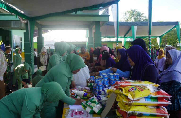 1 hari Satu Ton Kodim 0401 Muba Gelar Bazar Murah  Sembako