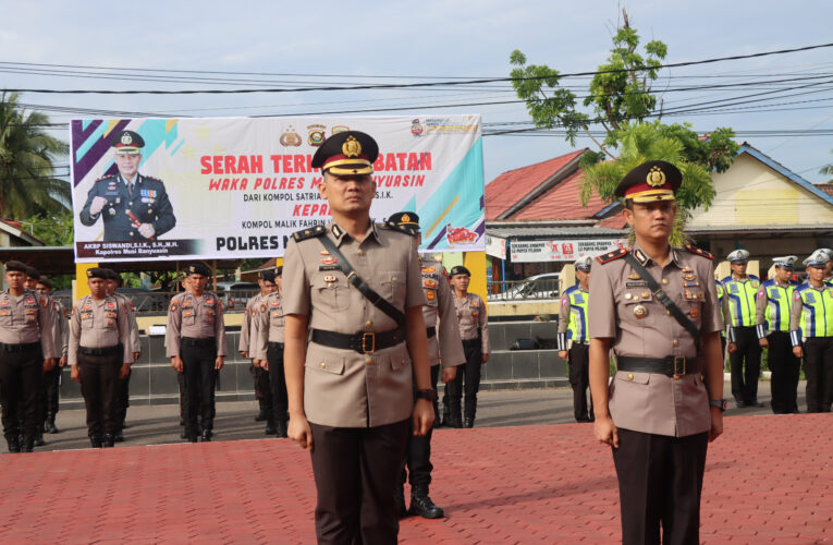 Upacara serah terima jabatan Wakapolres Muba
