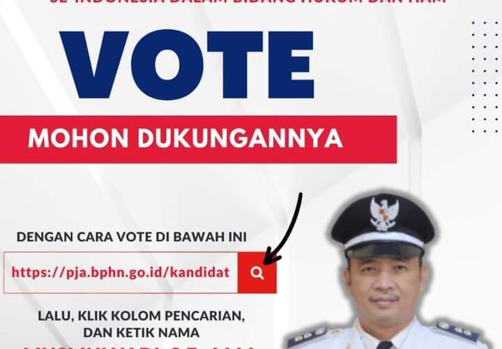 Pj Bupati H Apriyadi : Mari Dukung Musmulyadi Raih Penghargaan Kepala Desa/Lurah Se-Indonesia di Bidang Hukum dan Ham