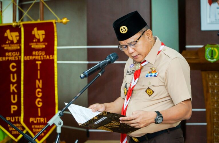 Musni Wijaya Lepas Peserta Lomba Regu Pramuka Penggalang Tingkat Lima Kontingen Kwartir cabang Muba