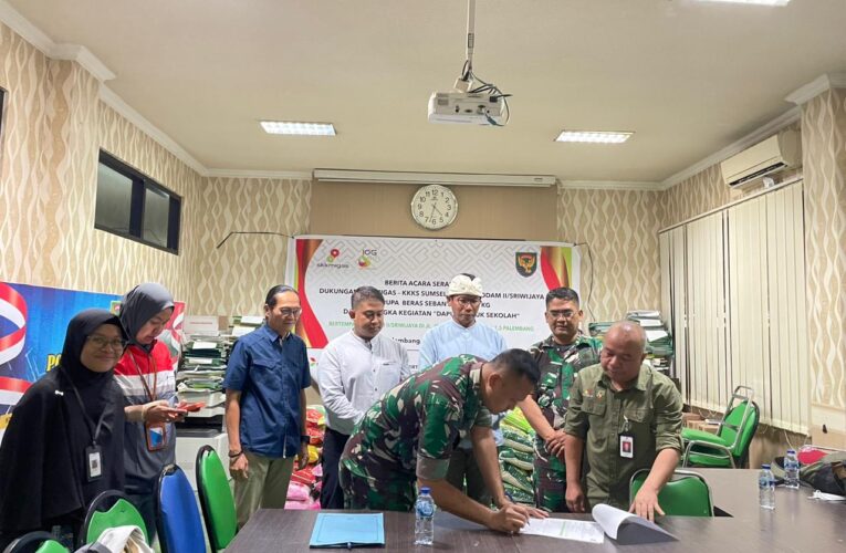 Dukung Program Dapur Masuk Sekolah, SKK Migas – KKKS Sumsel Berikan Bantuan ke Kodam II Sriwijaya