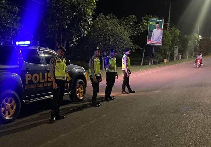 mewujudkan Stabilitas Kamtibmas yang aman dan kondusif.Personel Patroli Satuan Samapta Polres kabupaten Musi Banyuasin terus menggelar Kegiatan Rutin Yang Ditingkatkan (KRYD)