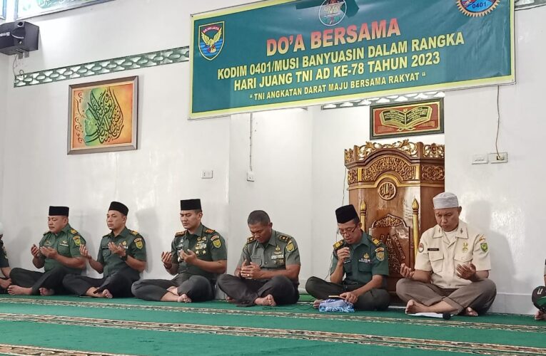 Kenangan Pahlawan telah berjuangan Kodim 0401 Adakan Doa bersama