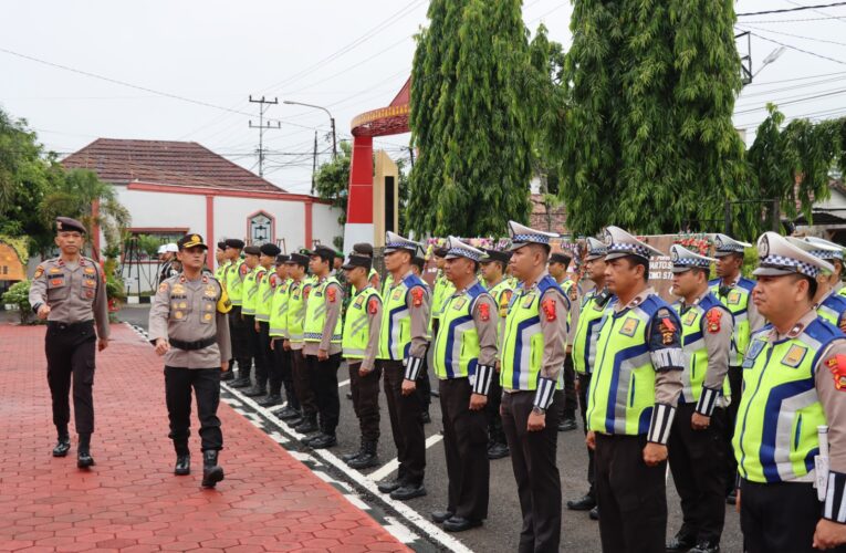 Polres Musi Banyuasin Apel gelar pasukan Operasi Kepolisian Terpusat ” Lilin – 2023″ .
