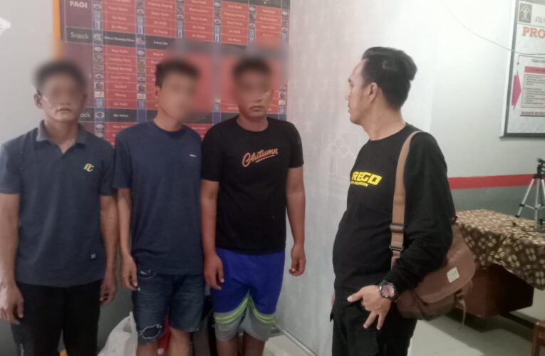 Personil Polsek Lalan melakukan penitipan 3 Kasus Tindak Pidana, Penodongan