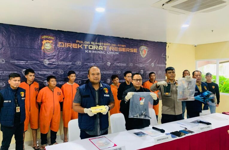 Sempat Viral, 7 Pelaku Curas Sadis yang Lukai Nasabah Bank dibekuk Tim Jatanras Krimum Polda Sumsel.