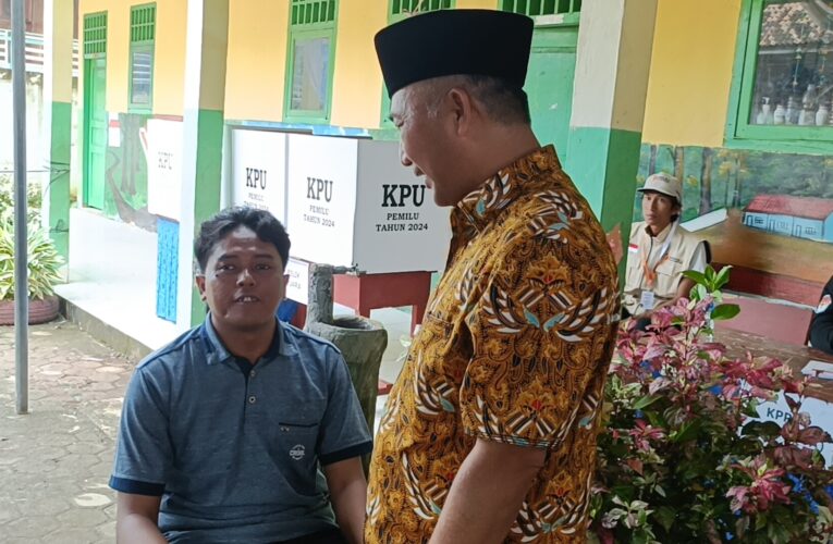 Dedi Andri difabel Ikut Sukseskan Pesta Demokrasi
