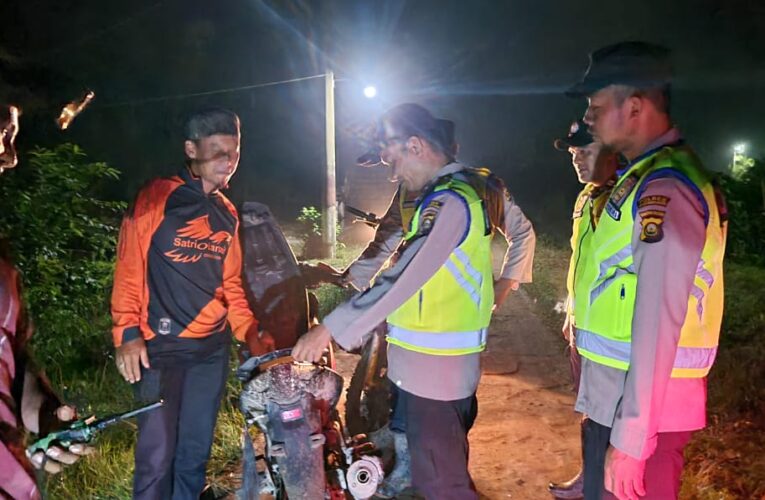 Kapolsek Lalan Iptu Zulkarnain Afianata, ST, M.Si, MH pimpin giat Patroli Stasioner