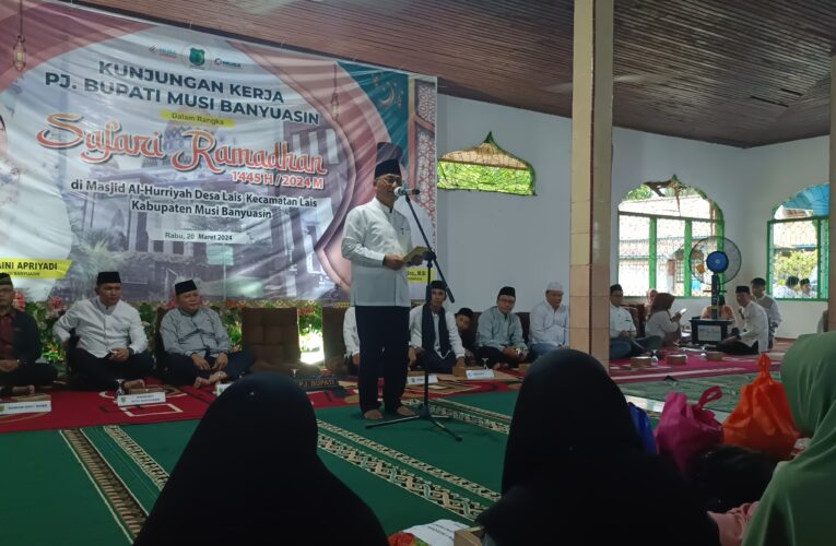 Pj Bupati Musi Banyuasin Drs H Apriyadi Msi:kita  Selesaikan Pembangunan Masjid  Al Hurriyah desa Lais
