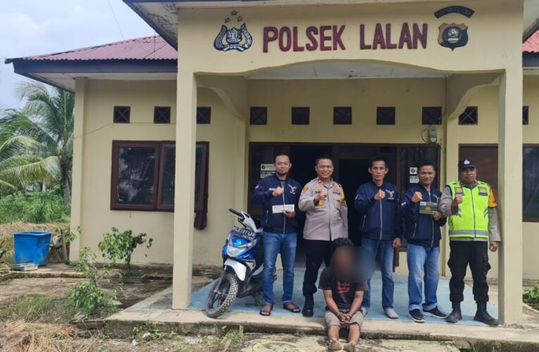 Nyaris di amuk Massa Pelaku Pencurian Motor warga Lalan dinamakan Polisi
