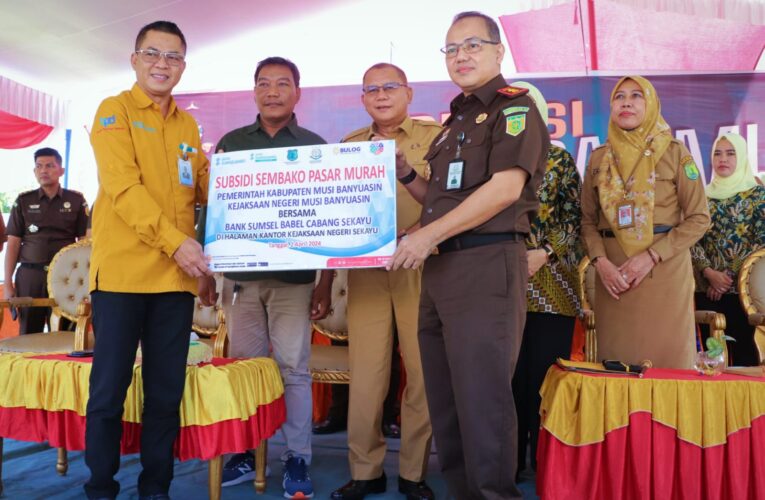 Bank Sumsel Babel Kolaborasi Disperindag dan Kejari Muba Adakan Pasar Murah