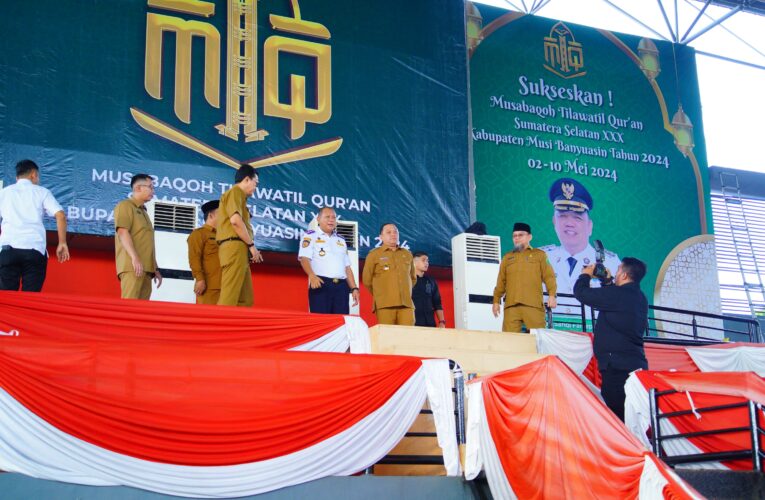 Pj Bupati Muba H Sandi Fahlepi Tinjau Kesiapan Pembukaan MTQ ke-XXX Tingkat Provinsi Sumsel