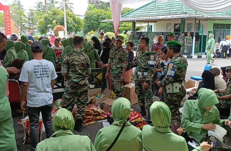 Jelang Idul Fitri Kodim 0401/Muba Gelar Bazar Murah