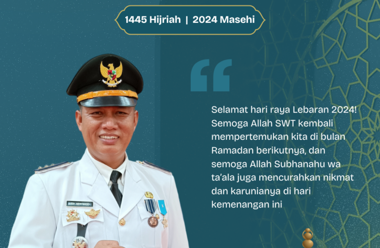 Ucapan Hari Raya Idul Fitri 1445 H Camat Sekayu Edi Haryanto SH Msi