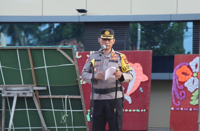 53 personil polri dan ASN Polres muba Ikuti Upacara Kenaikan Pangkat