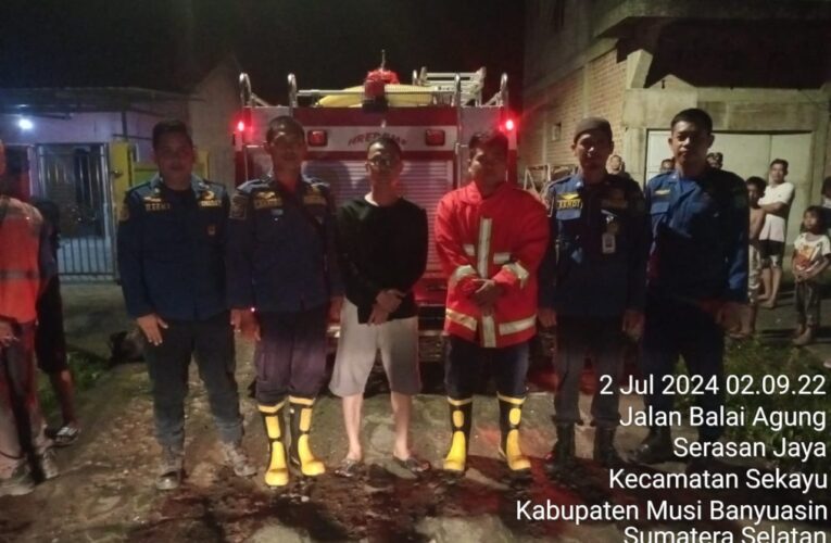 Kebakaran Kabel Listrik Damkar Muba Sigap Menanggulangi