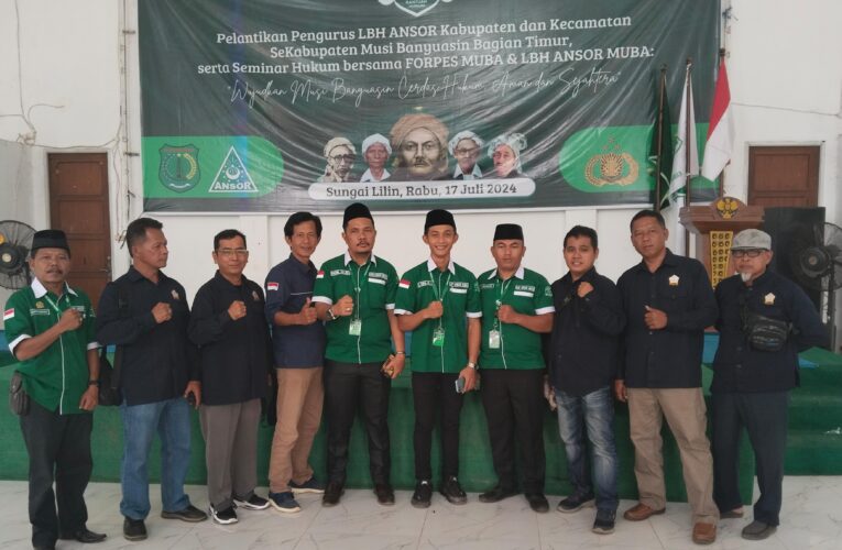 Pengurus LBH ILC Banyuasin Hadiri Pelantikan LBH GP Ansor Muba
