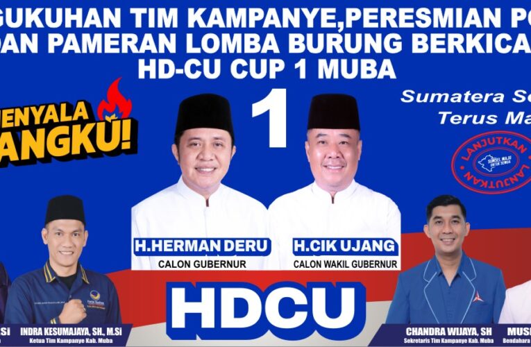 3 Oktober, Posko HDCU di Resmikan Indra Kesumajaya SH MSi Optimis Menang
