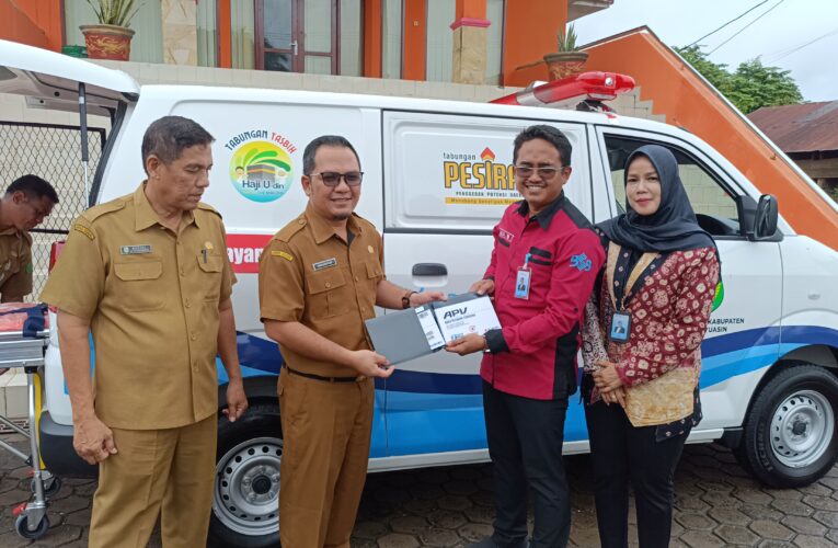 Bank Sumsel Babel cabang sekayu Salurkan CSR satu unit mobil Ambulance  PMKS/ PPKS Dinsos