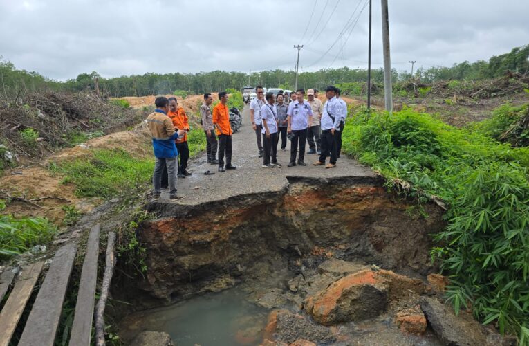 Jalan Terputus, Pemerintah Kecamatan Babat Toman Ambil Langkah Tanggap Darurat