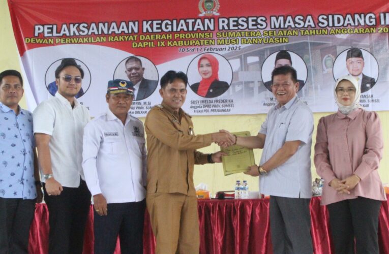 Jalankan Amanah, DPRD Sumsel Reses Serap Aspirasi Masyarakat Muba