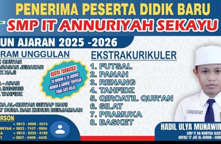 PPDB SMP IT Anuriyah Sekayu