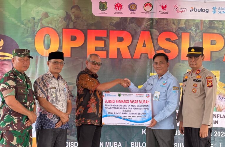 Bank Sumsel Subsidi Warga Keluang di Oprasi Pasar Murah