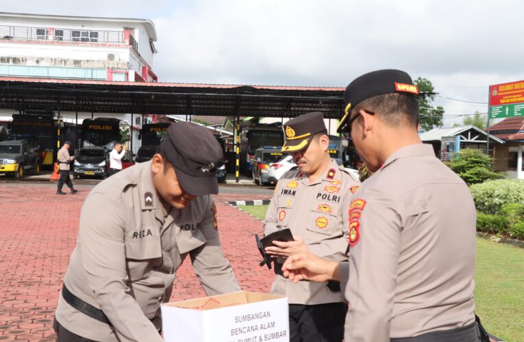 Gelar Aksi Kemanusiaan Polres Muba Bantu Aceh dan Sumbar