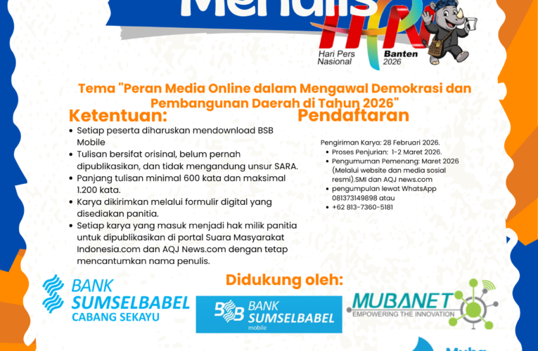 Banjir Peminat, Deadline Lomba Menulis SMI-AQJ Diperpanjang hingga 28 Februari 2026