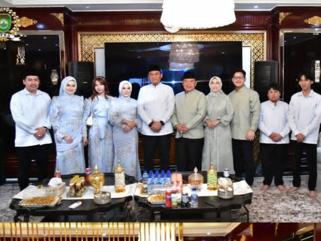 Ketua DPRD Sumsel Andie Dinialdie menggelar open house yang dihadiri Gubernur Sumsel Herman Deru dan jajaran Forkopimda