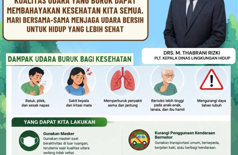 Dinas Lingkungan Hidup Kabupaten Musi Banyuasin Imbau Masyarakat Waspadai Dampak Udara Buruk