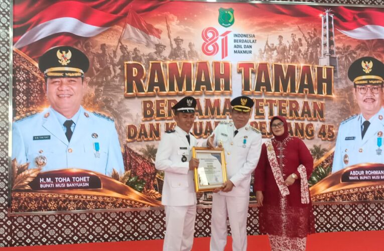 DESA TOMAN RAIH PENGHARGAAN DESA BERKINERJA TERBAIK I DALAM PENCEGAHAN DAN PENURUNAN STUNTING DI MUSI BANYUASIN