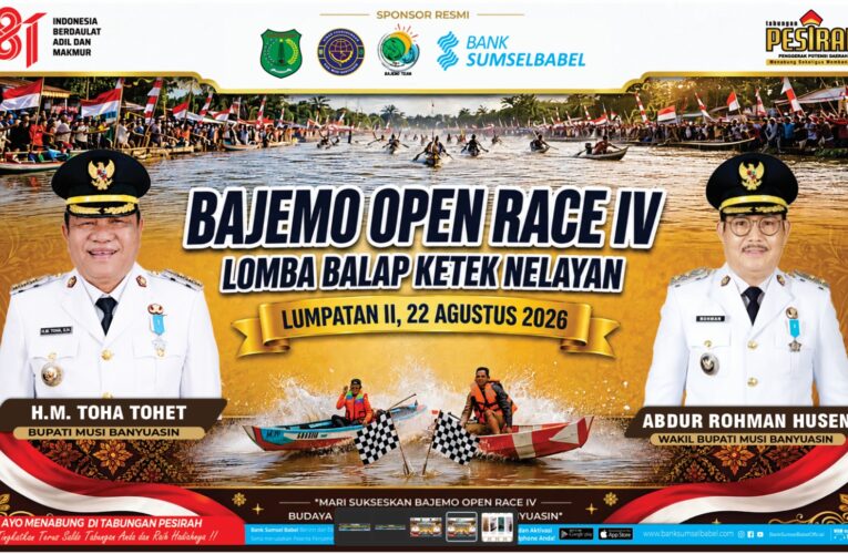Dukung Pelestarian Tradisi dan Ekonomi Nelayan, Bank Sumsel Babel Kembali Cari Juara di Bajemo Open Race IV 2026