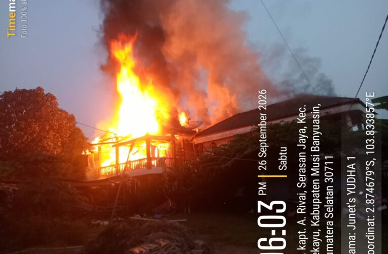 Satu Unit Rumah di Sekayu Hangus Terbakar, Kerugian Ditaksir Mencapai Rp200 Juta