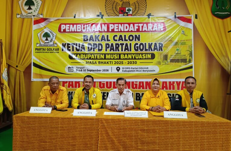 Musda ke-XI Golkar Muba Resmi Dibuka, Pendaftaran Balon Ketua Dimulai Hari Ini